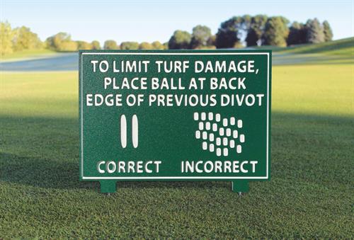 FusionCore Divot Instructional Sign