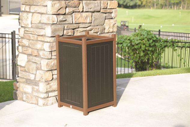 25 Gallon Square Trash Container with Wire Frame